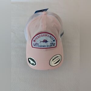 Columbia Womens Satin Pink/Fish Friends PFG Ponytail Patch Snapback Cap One Size